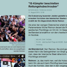 DER STANDARD Interview – „IS-Kämpfer beschießen Rettungshubschrauber“