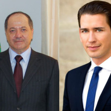 Präsident Barzani spricht mit Außenminister Kurz über humanitäre Hilfe aus Österreich