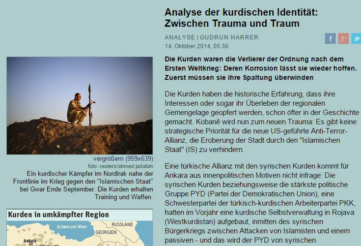 Der Standard: Analysis of the Kurdish identity