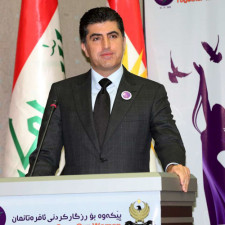Prime Minister Barzani gives speech at the launch of campaign combatting violence against women