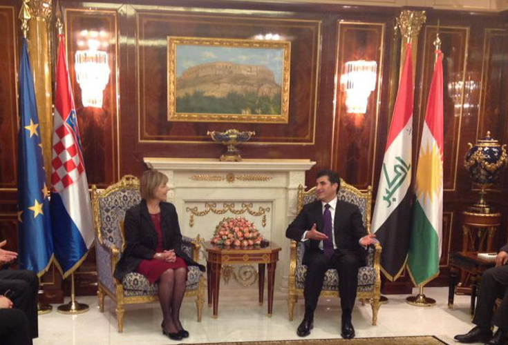 Premierminister Barzani empfängt Vize-Premierministerin der Republik Kroatien