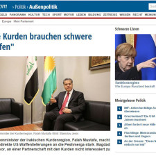 Die Presse Interview mit Außenminister Falah Mustafa: „Die Kurden brauchen schwere Waffen“