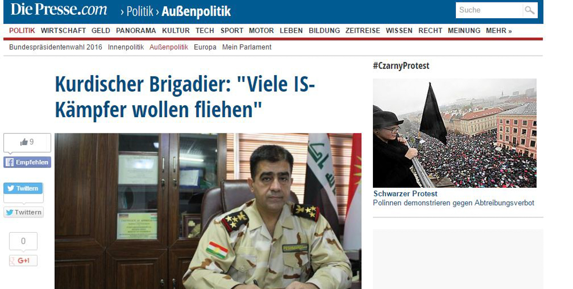 Kurdischer Brigadier: Viele IS-Kämpfer wollen fliehen