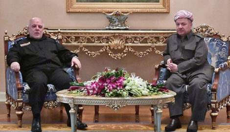 Präsident Barzani trifft irakischen Premierminister Hayder al-Abadi in Erbil