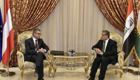 Minister Falah Mustafa und österreichischer Botschafter besprechen bilaterale Beziehungen