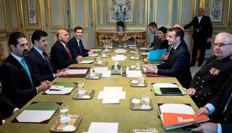 Premierminister Barzani und Präsident Macron besprechen die Lage in Kurdistan und im Irak