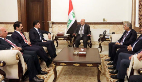 Premierminister Barzani trifft irakischen Premierminister al-Abadi in Bagdad