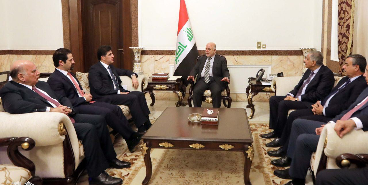 Barzani and Al-Abadi reaffirm commitment to the federal Constitution