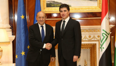 Französischer Außenminister Le Drian und Premierminister Barzani besprechen Kurdistans Zukunft