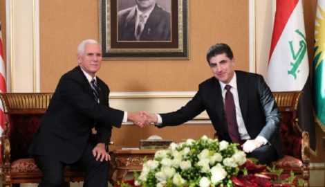 Präsident Barzani empfängt den US-Vizepräsidenten Mike Pence