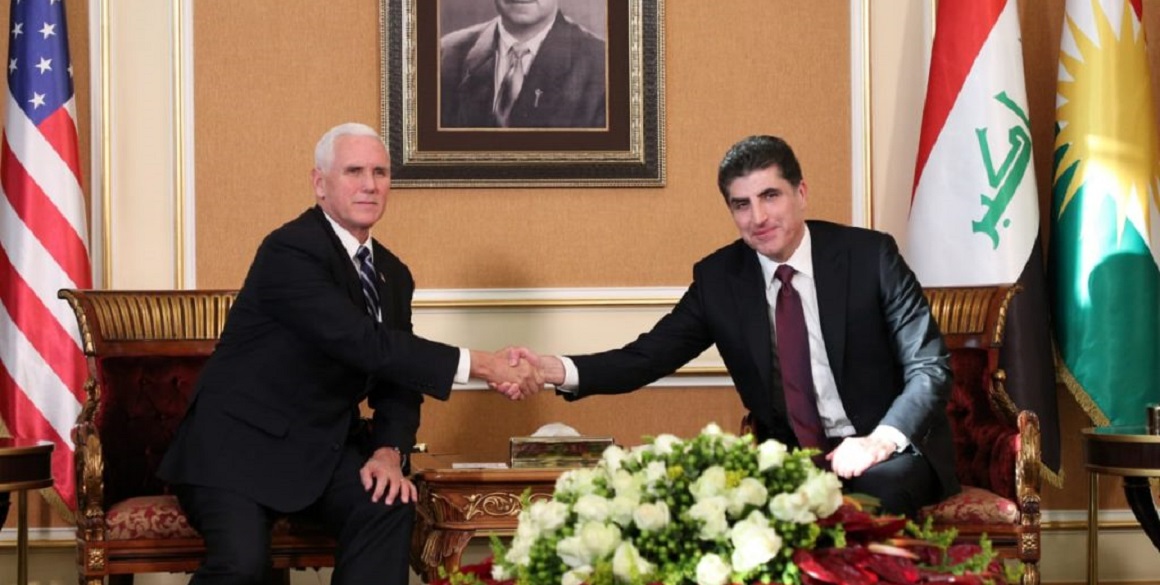 Präsident Barzani empfängt den US-Vizepräsidenten Mike Pence