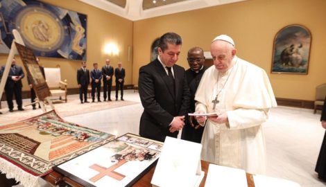 Premierminister Masrour Barzani trifft Papst Franziskus im Vatikan