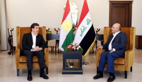 Präsident Nechirvan Barzani trifft sich mit Präsident Barham Salih