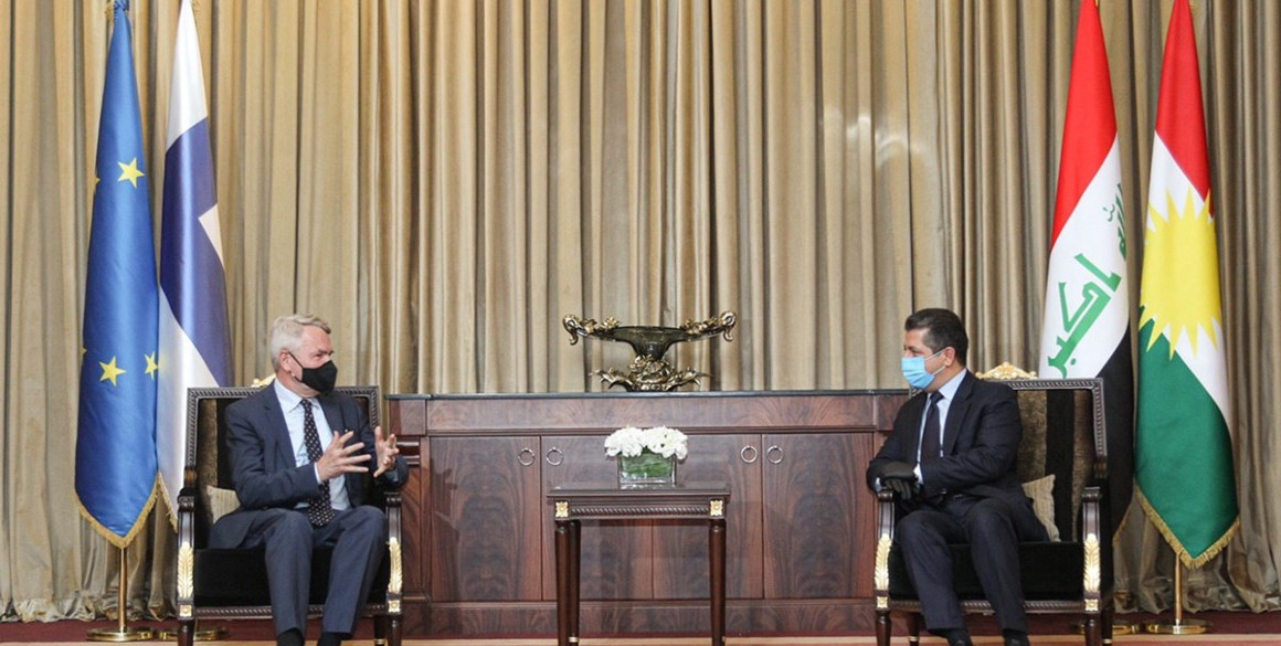 Premierminister Masrour Barzani empfängt finnischen Außenminister