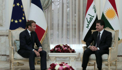 Französischer Präsident Emmanuel Macron bekräftigt seine Unterstützung für die Region Kurdistan