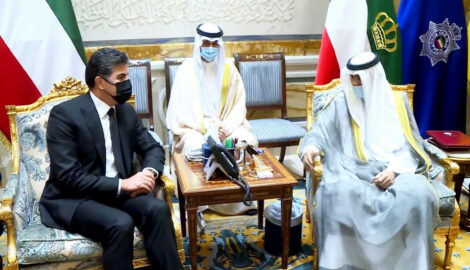 Der Präsident der Region Kurdistan trifft sich mit dem Emir von Kuwait