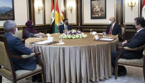 Treffen der Präsidentschaften der Region Kurdistan mit dem irakischen Präsidenten