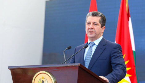 Premierminister Masrour Barzani markiert den offiziellen Baubeginn der neuen Rania-Brücke