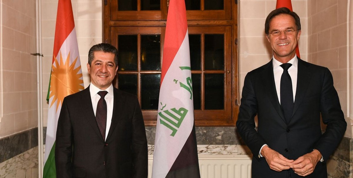 Prime Minister Masrour Barzani meets with Dutch Prime Minister Mark Rutte