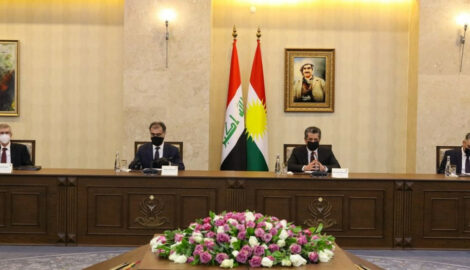 Premierminister Masrour Barzani trifft die ausländischen Vertreter in der Region Kurdistan