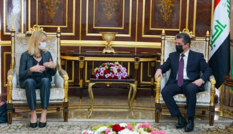 Premierminister Masrour Barzani trifft die Leiterin der EU-Wahlbeobachtungsmission