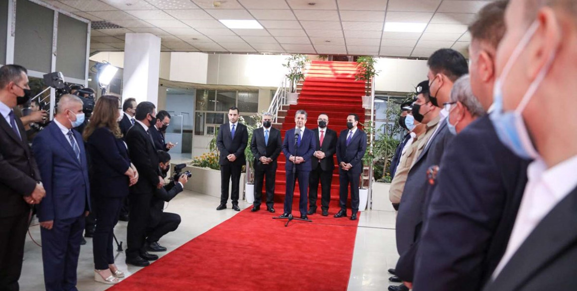 Premierminister Masrour Barzani besucht christliches Viertel in Erbil