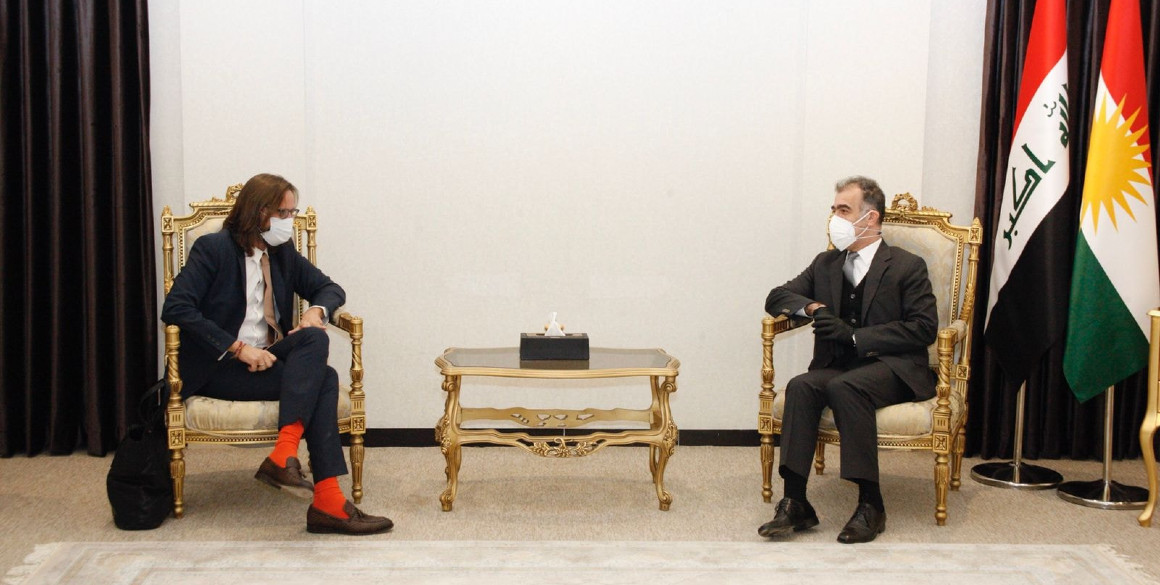 Minister Safeen Dizayee trifft den UNCHR-Vertrer im Irak