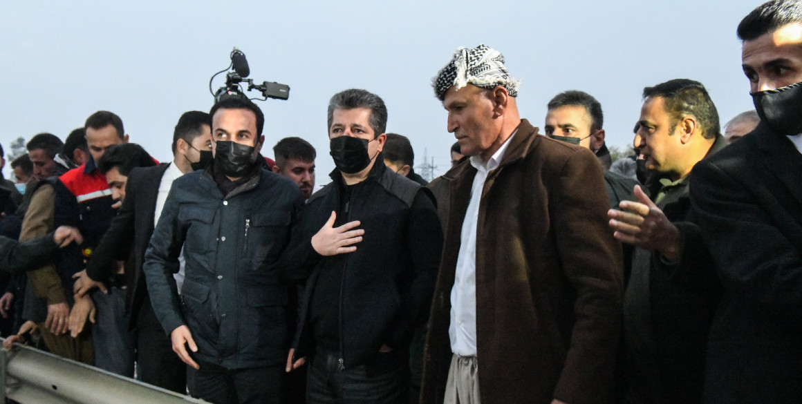 PM Barzani visits areas of Erbil struck by floods