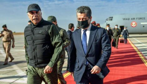(Deutsch) PM Masrour Barzani trifft irakischen Premierminsiter