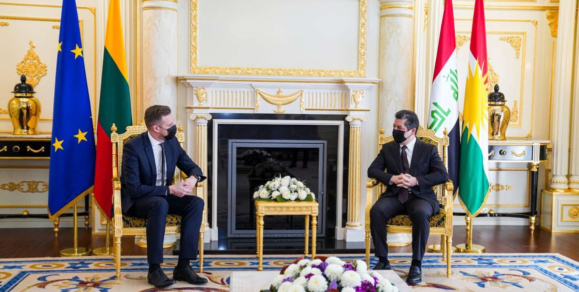 PM Masrour Barzani meets with Lithuanian Foreign Minister