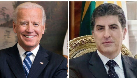 President Nechirvan Barzani receives a letter from President Joe Biden