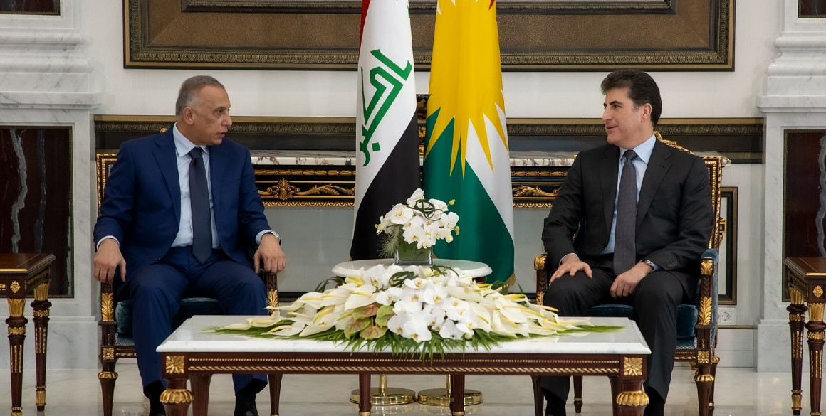 President Nechirvan Barzani received Iraqi Prime Minister Mustafa Kadhimi in Erbil