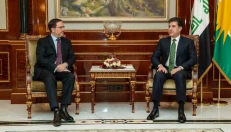 Präsident Barzani trifft den Botschafter des Vereinigten Königreichs
