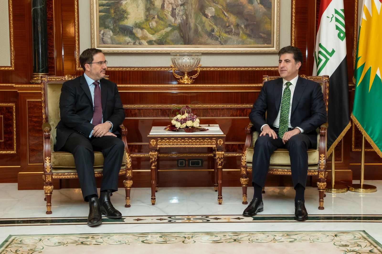 Präsident Barzani trifft den Botschafter des Vereinigten Königreichs
