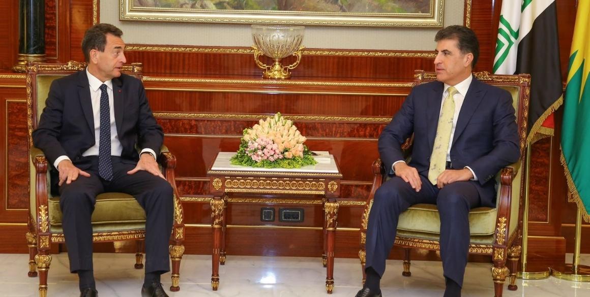 Präsident Barzani trifft Frankreichs Botschafter