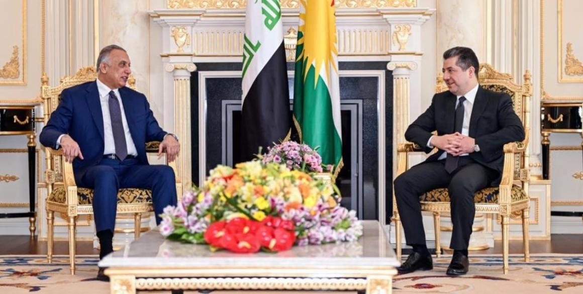 Premierminister Masrour Barzani empfängt PM al-Kadhimi
