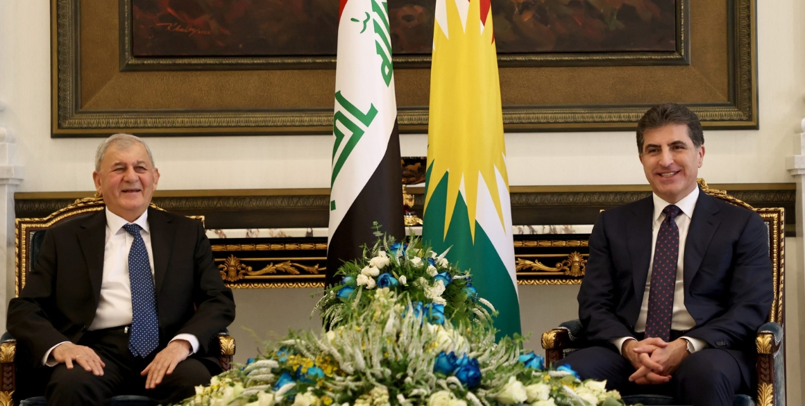 Präsident Nechirvan Barzani trifft neuen Präsidenten des Iraks