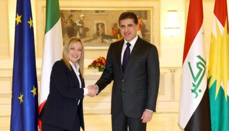 Italian Prime Minister Giorgia Meloni visits President Nechirvan Barzani in Erbil
