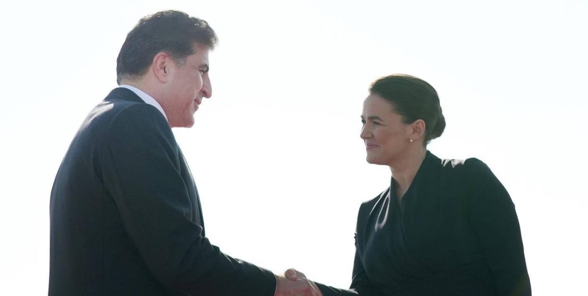 Präsident Barzani empfängt die ungarische President Katalin Novak