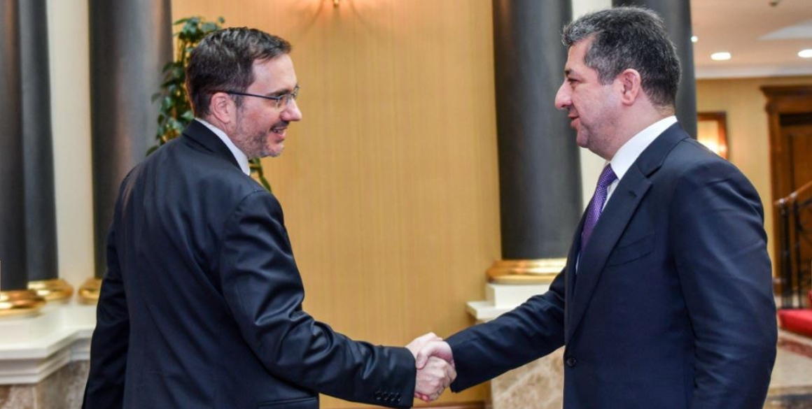 Premierminister Masrour Barzani empfängt den Botschafter des Vereinigten Köngigreichs