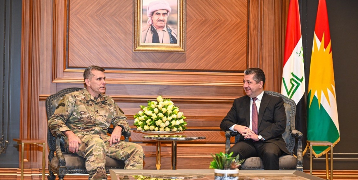 Prime Minister Masrour Barzani receives US-General Matthew McFarlane