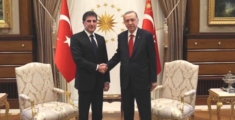 President Nechirvan Barzani meets with President Recep Tayyip Erdogan of Turkey