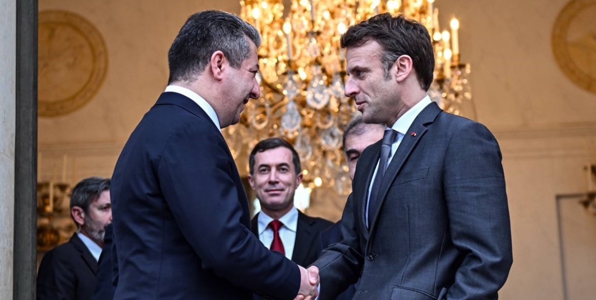 Premierminister Barzani trifft französischen Präsidenten Macron in Paris
