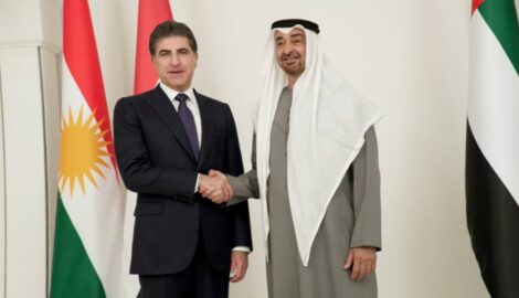 Präsident Nechirvan Barzani trifft VAE-Präsidenten Mohammed bin Zayed Al Nahyan