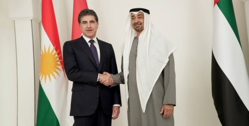 Präsident Nechirvan Barzani trifft VAE-Präsidenten Mohammed bin Zayed Al Nahyan
