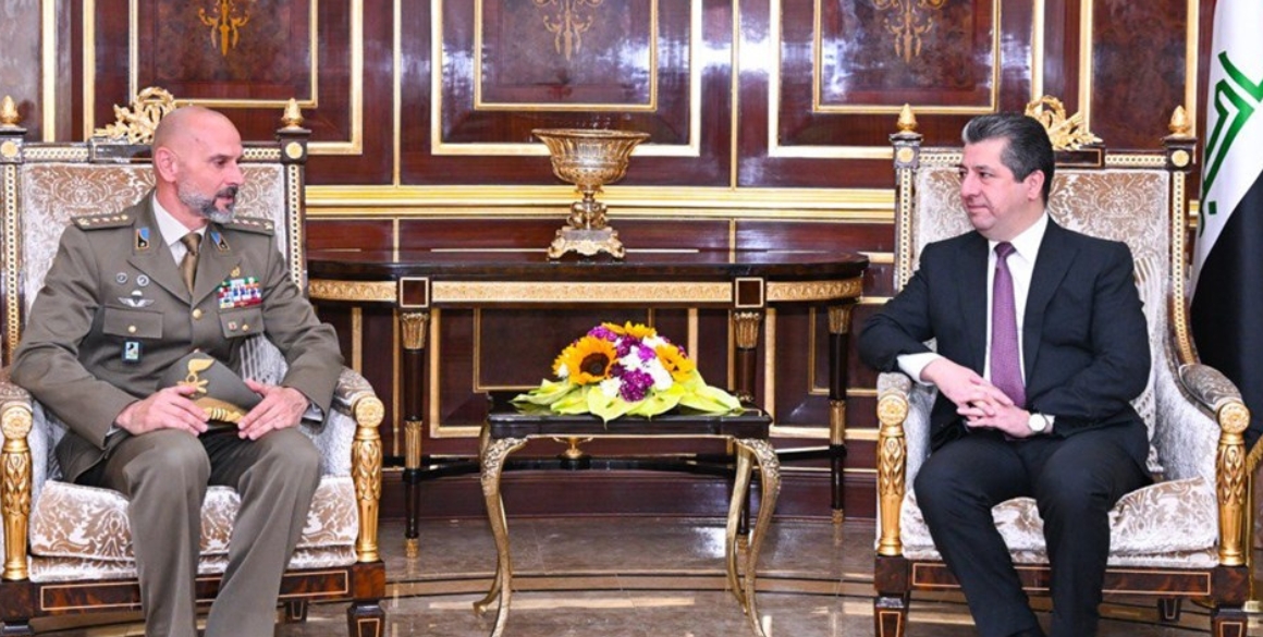 PM Barzani empfängt Kommandanten der italienischen Streitkräfte