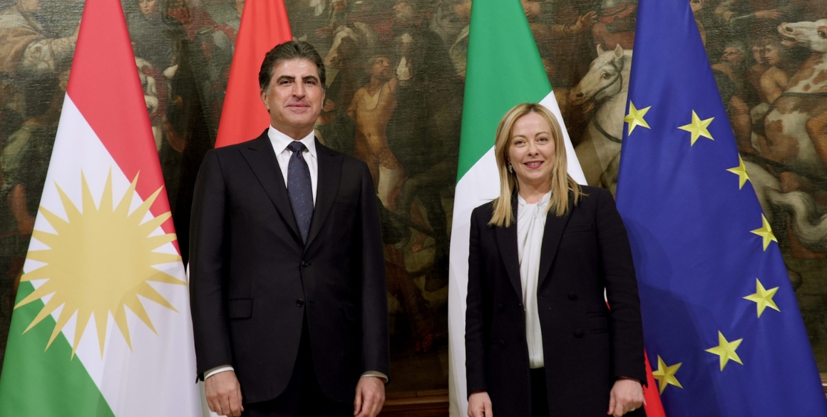 Präsident Nechirvan Barzani wird in Italien empfangen