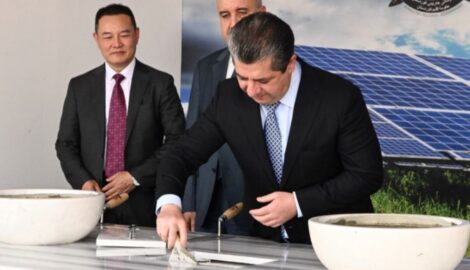 Prime Minister Barzani laid foundation stone at first solar power plant