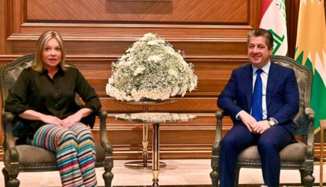 Premierminister Barzani trifft UNAMI-Leiterin Plasschaert