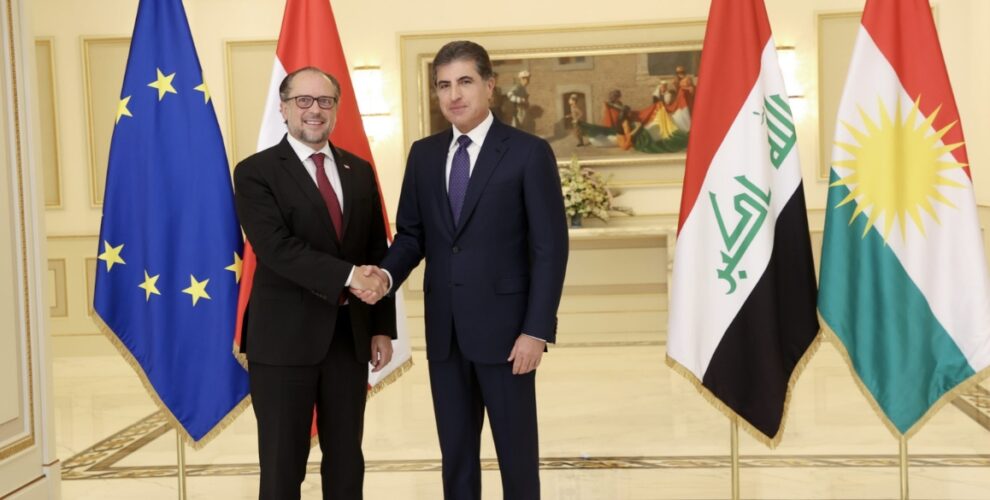 President Nechirvan Barzani meets with Austrian Foreign Minister